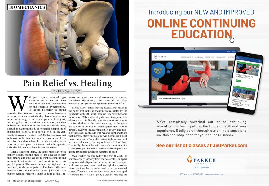Pain Relief vs. Healing