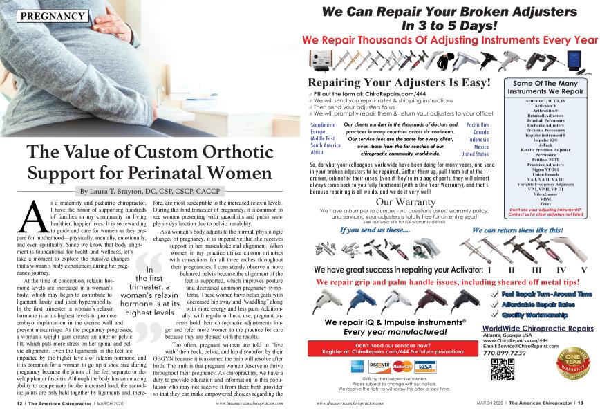 The Value of Custom Orthotic Support for Perinatal Women