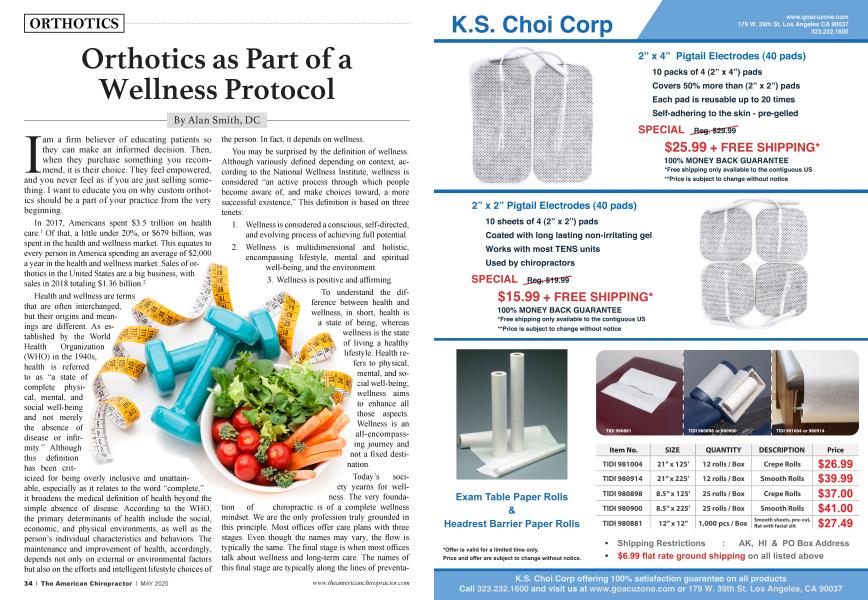 Orthotics as Part of a Wellness Protocol
