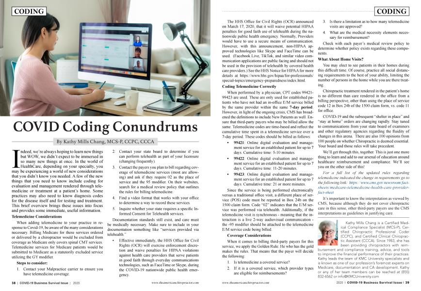 COVID Coding Conundrums