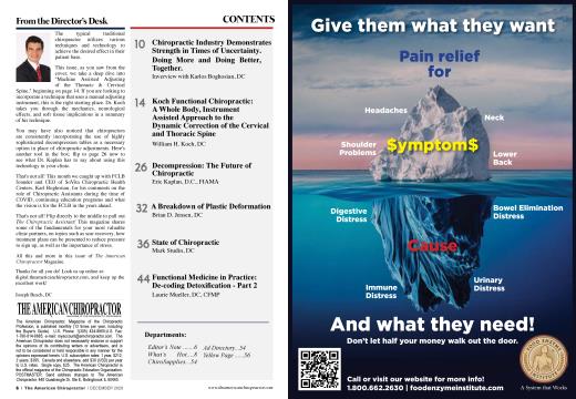 CONTENTS, Page: 6 - DECEMBER 2020 | The American Chiropractor