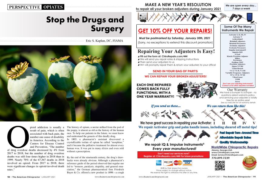 Stop the Drugs and Surgery