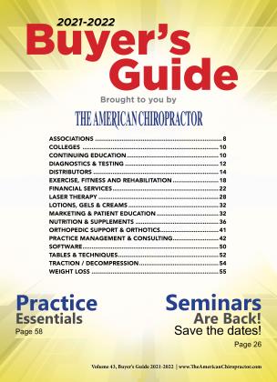 Buyer's Guide 2021-2022 | The American Chiropractor