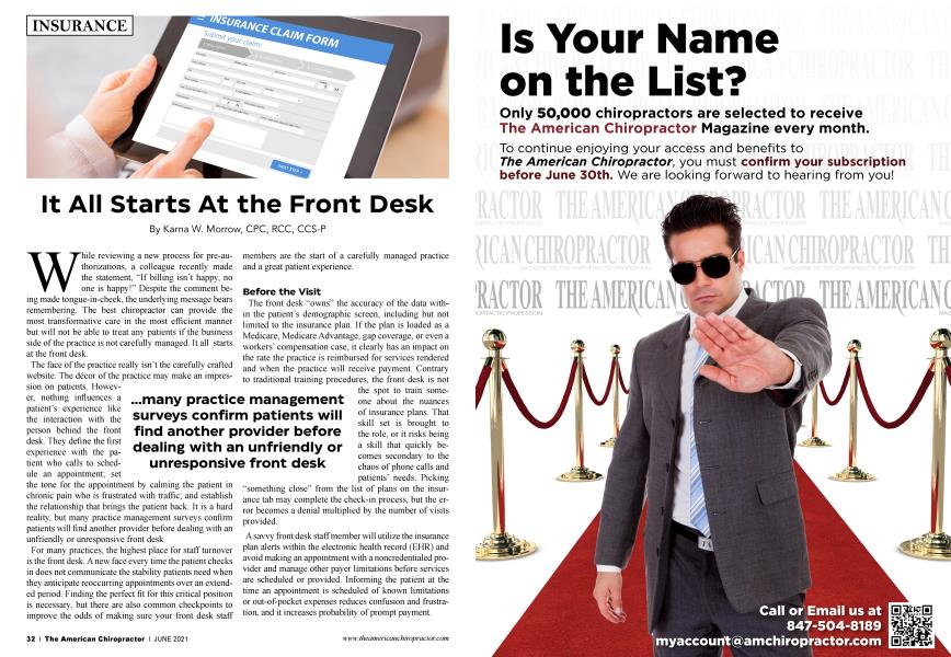 It All Starts At the Front Desk