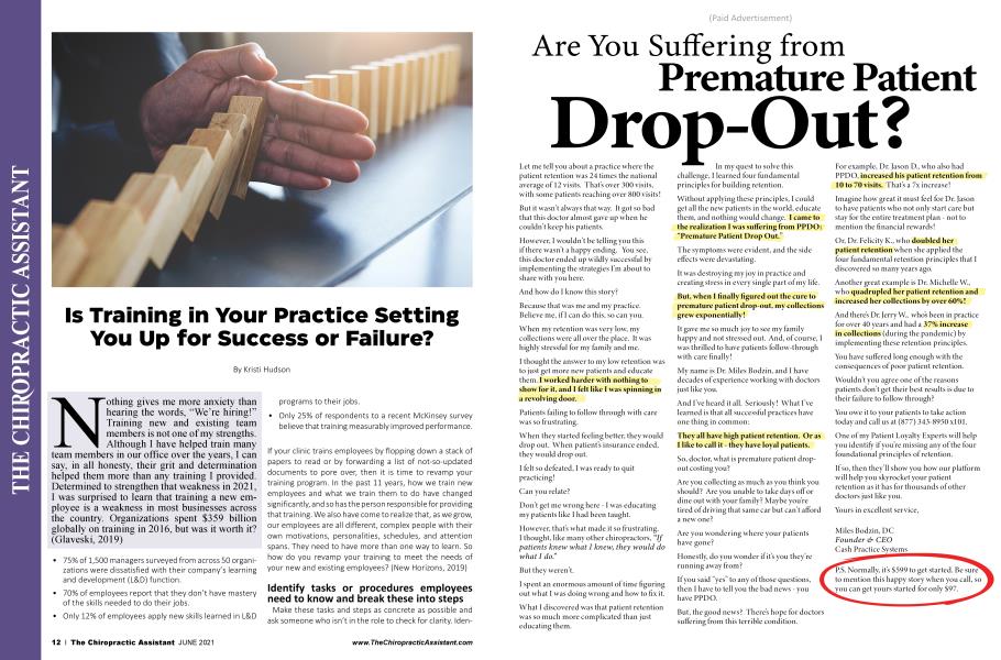 Is Training in Your Practice Setting You Up for Success or Failure?