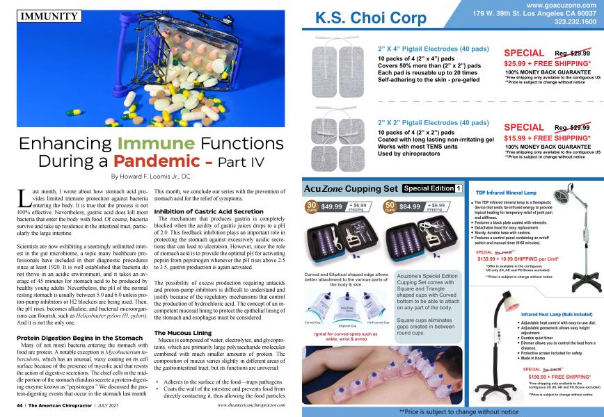 Enhancing Immune Functions During a Pandemic - Part IV