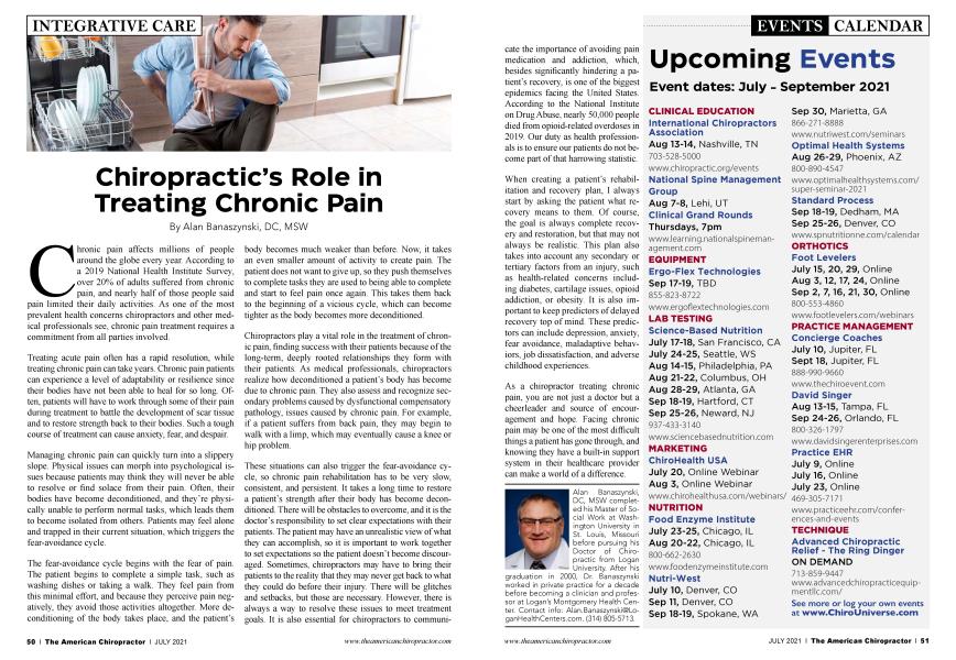Chiropractic’s Role in Treating Chronic Pain