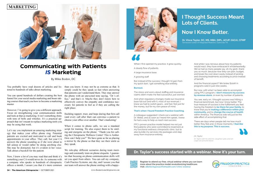 Communicating with Patients IS Marketing
