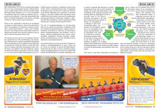 Advertisements, Page: 34 - JANUARY 2022 | The American Chiropractor