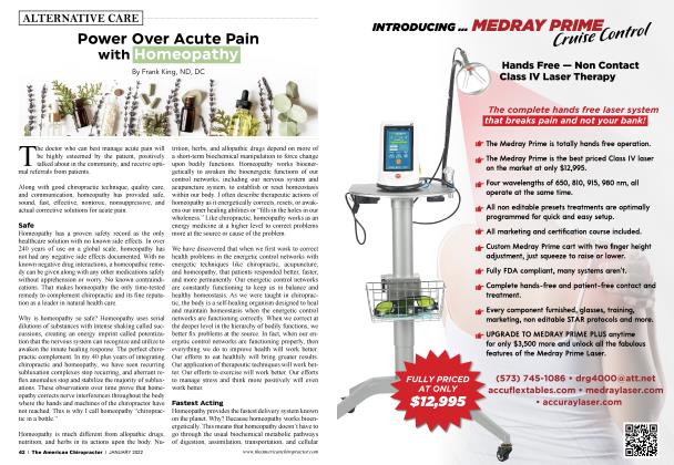 Power Over Acute Pain with Homeopathy