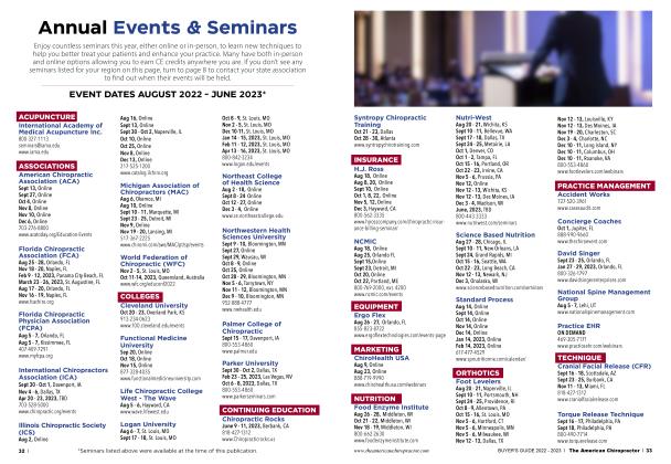 Annual Events & Seminars