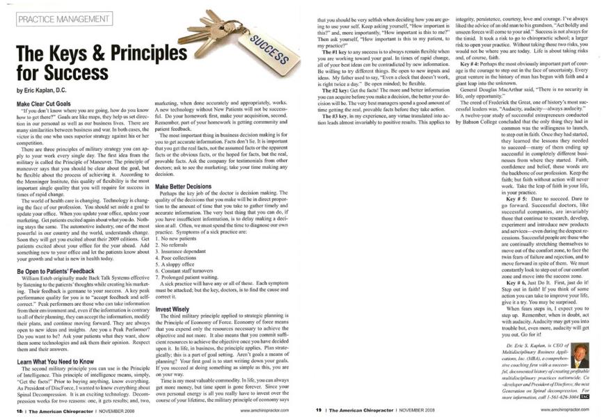 The Keys & Principles for Success