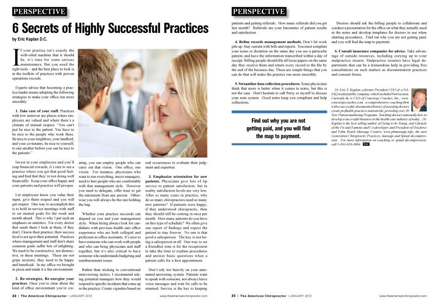 6 Secrets of Highly Successful Practices
