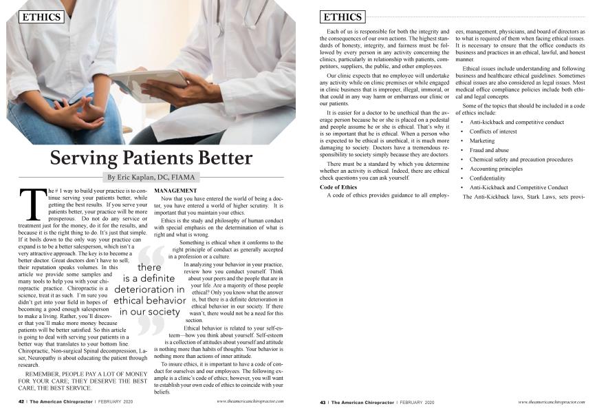 Serving Patients Better
