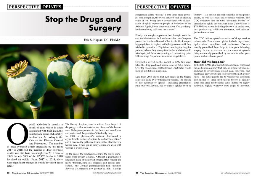 Stop the Drugs and Surgery
