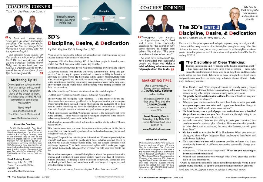 The 3D’s Part 2 Discipline, Desire, & Dedication