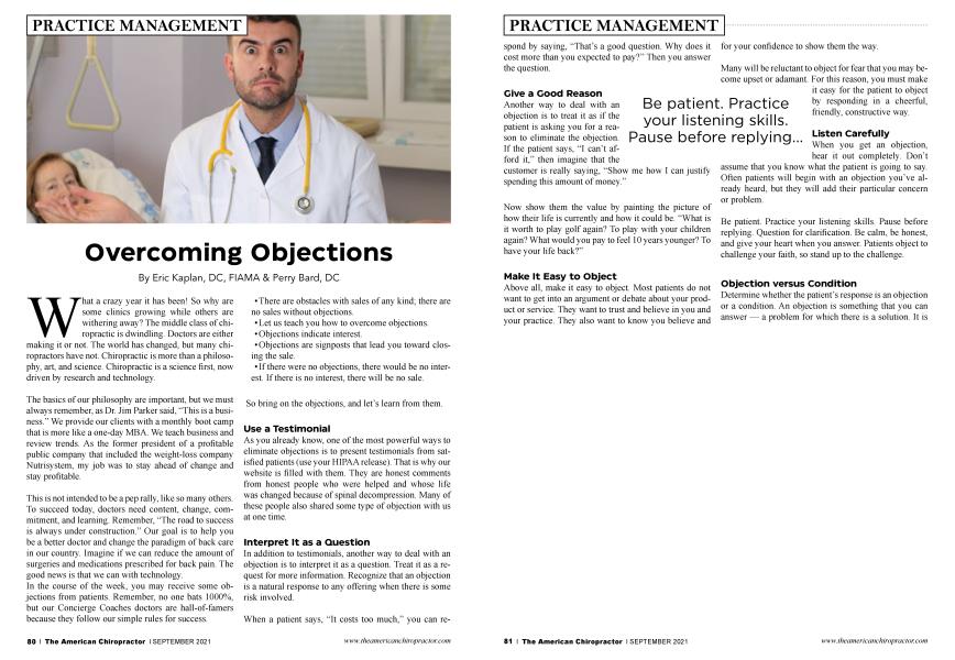 Overcoming Objections