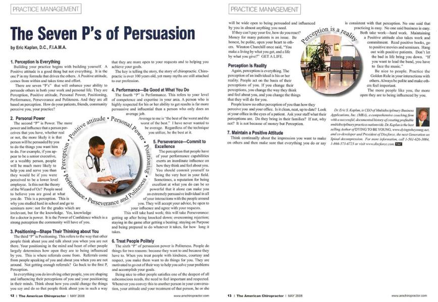 The Seven P’s of Persuasion