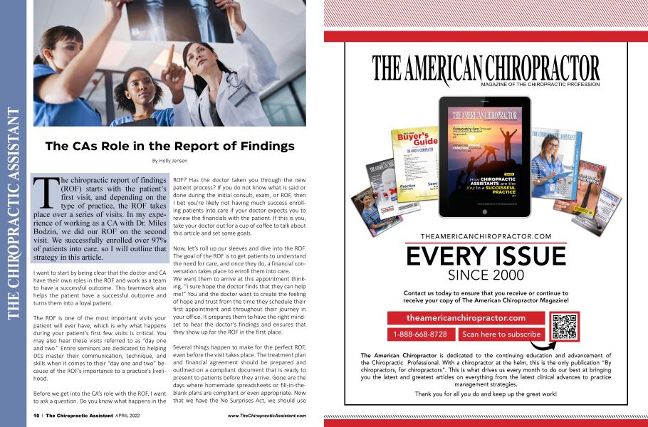 The CAs Role in the Report of Findings