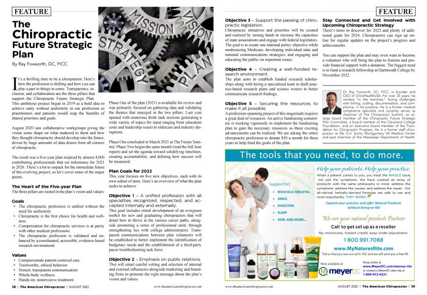 The Chiropractic Future Strategic Plan