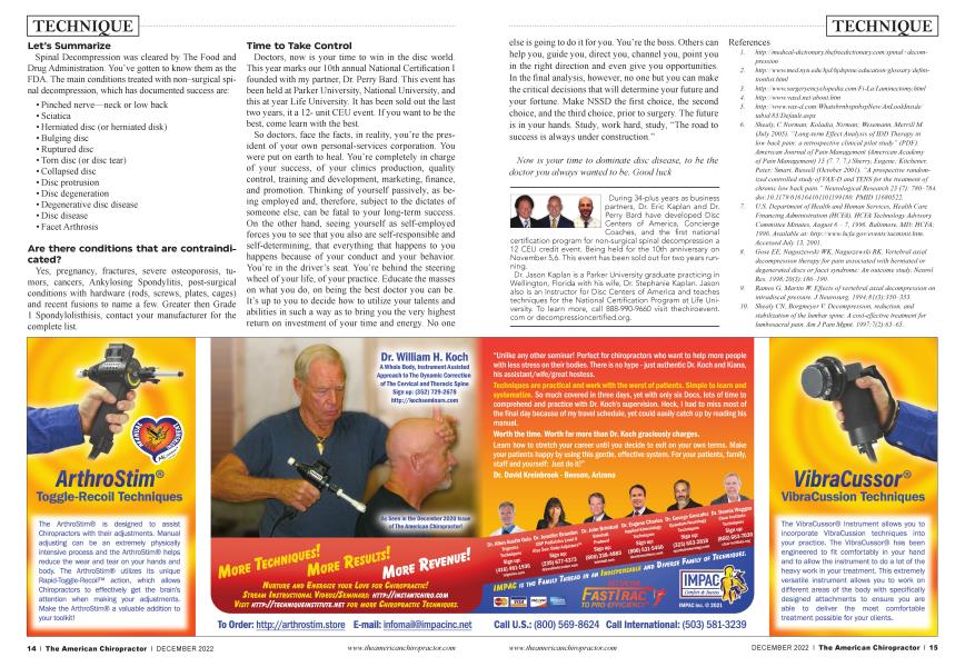 ArthroStim Toggle-Recoil Techniques