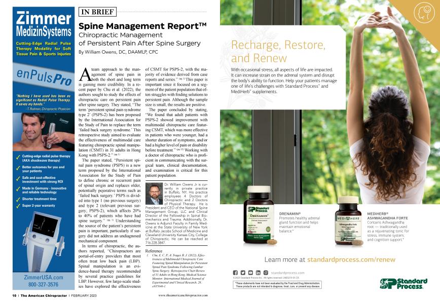 Spine Management Report™