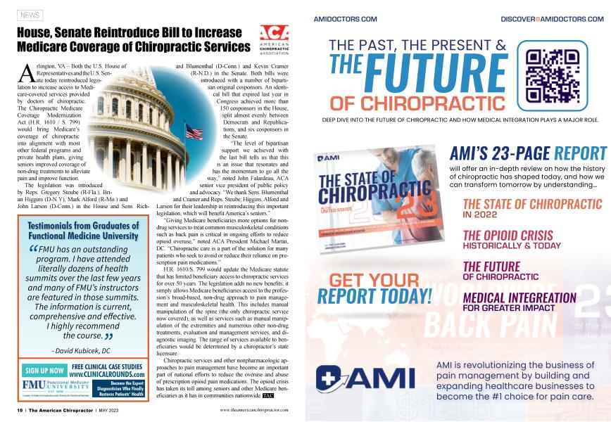 House, Senate Reintroduce Bill to Increase Medicare Coverage of Chiropractic Services