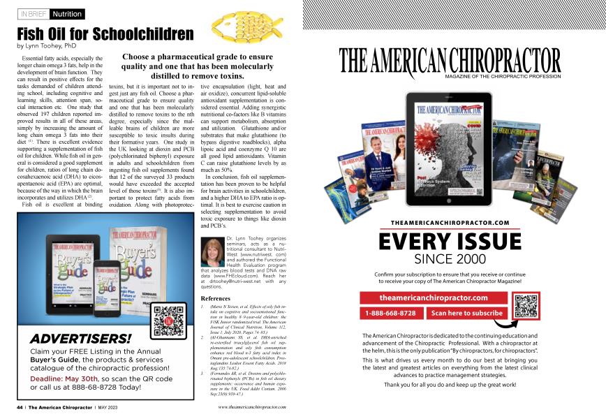 Fish Oil for Schoolchildren