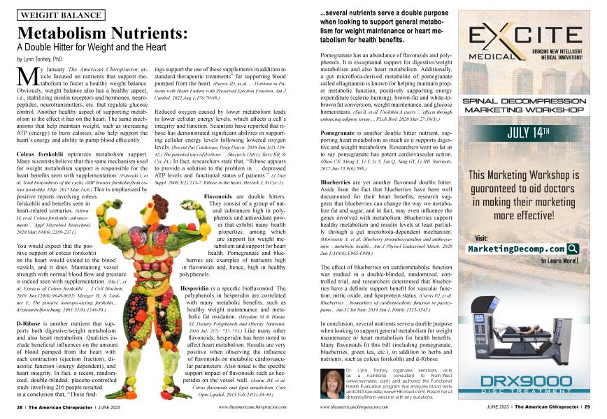 Metabolism Nutrients: A Double Hitter for Weight and the Heart