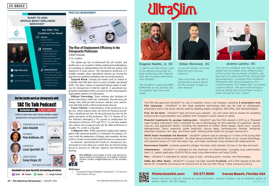 The Rise of Employment Efficiency in the Chiropractic Profession