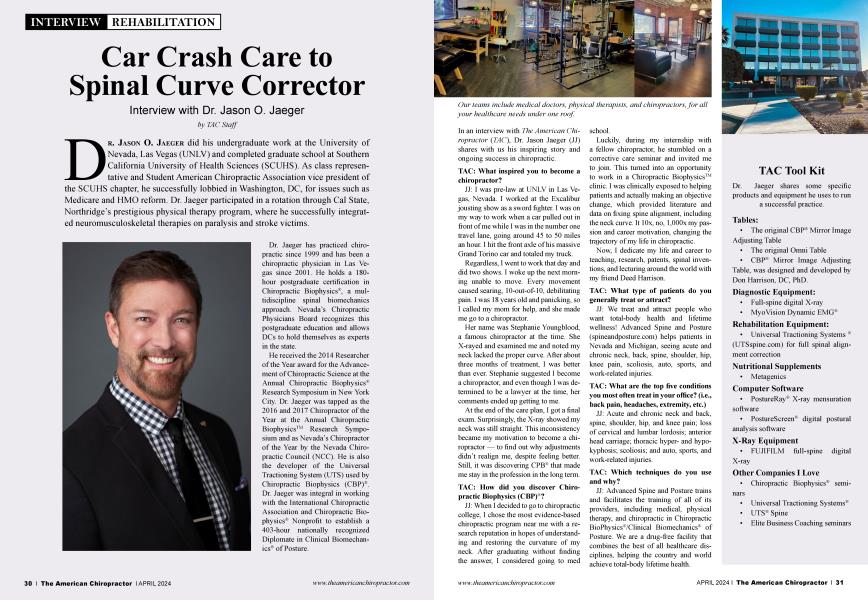 Car Crash Care to Spinal Curve Corrector