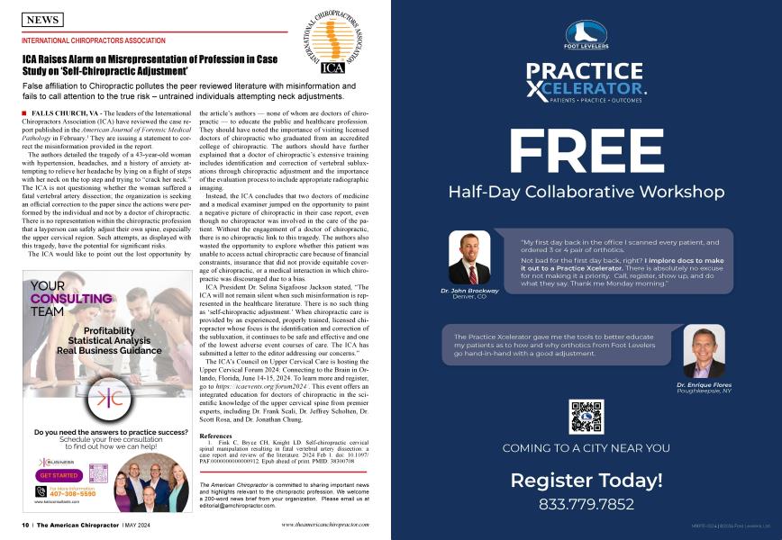 ICA Raises Alarm on Misrepresentation of Profession in Case Study on ‘Self-Chiropractic Adjustment’