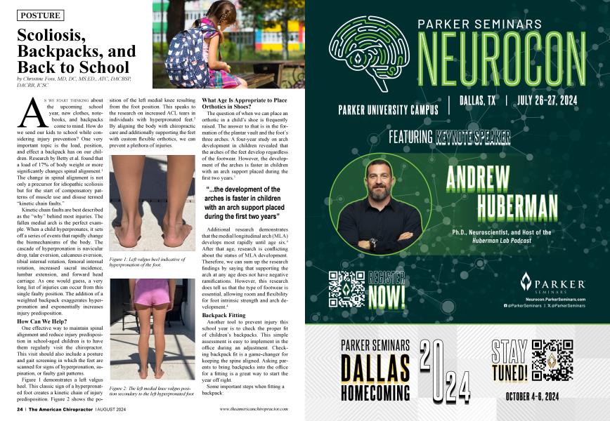 Scoliosis, Backpacks, and Back to School