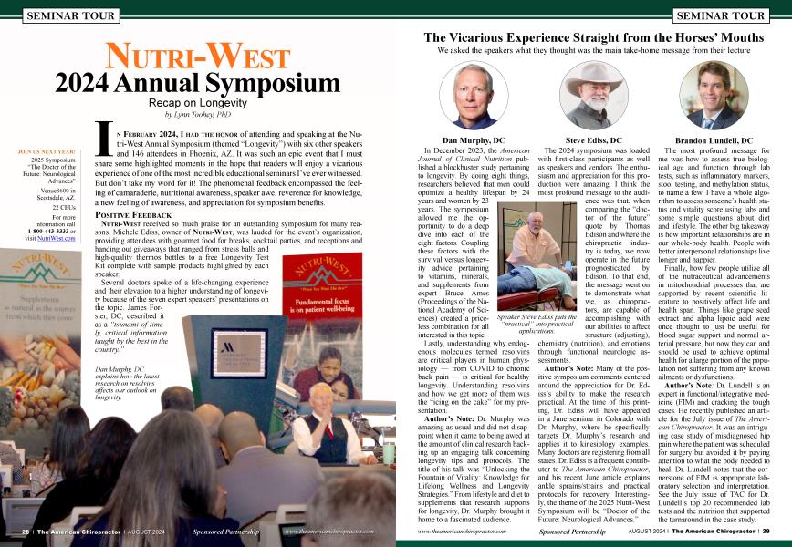 NUTRI-WEST 2024 Annual Symposium Recap on Longevity