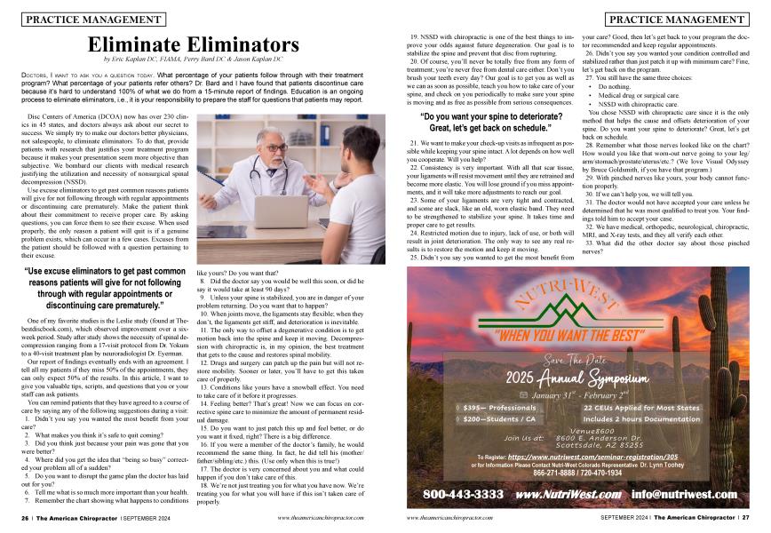 Eliminate Eliminators