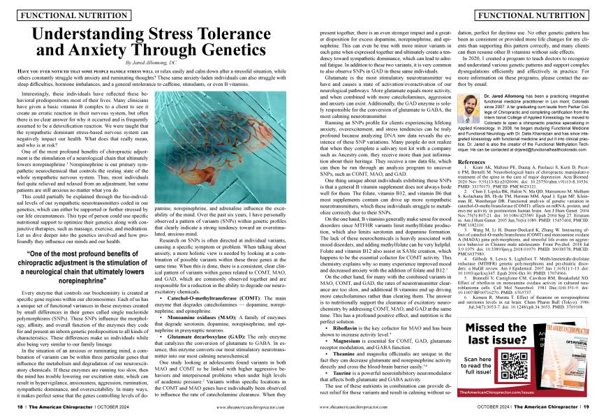 Understanding Stress Tolerance and Anxiety Through Genetics