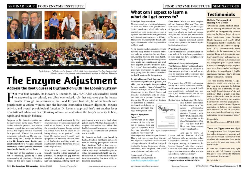 The Enzyme Adjustment