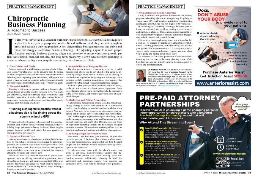 Chiropractic Business Planning