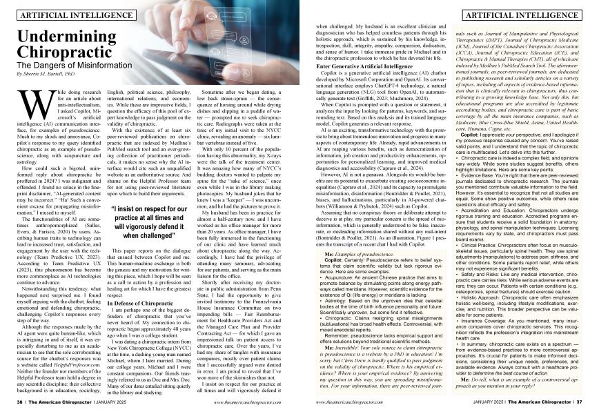 Undermining Chiropractic