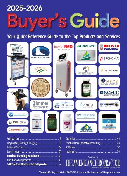 Issue: - Buyer's Guide 2025-2026 | The American Chiropractor