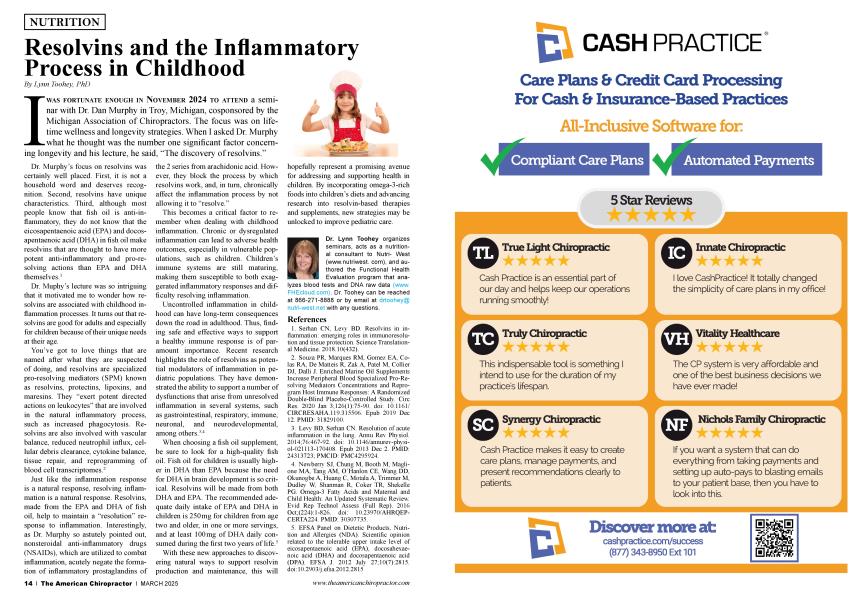 Resolvins and the Inflammatory Process in Childhood