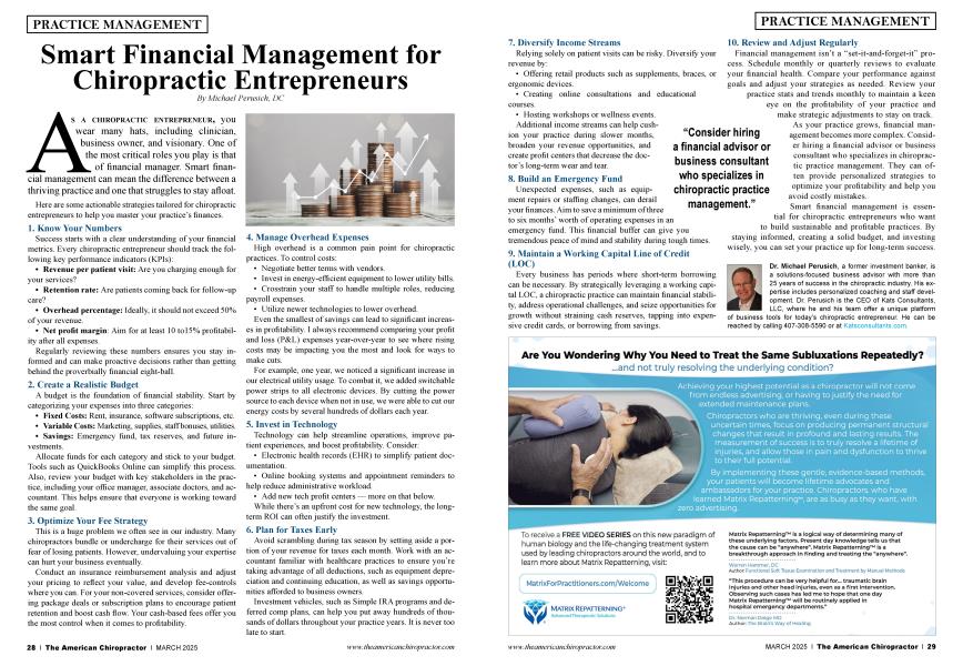 Smart Financial Management for Chiropractic Entrepreneurs
