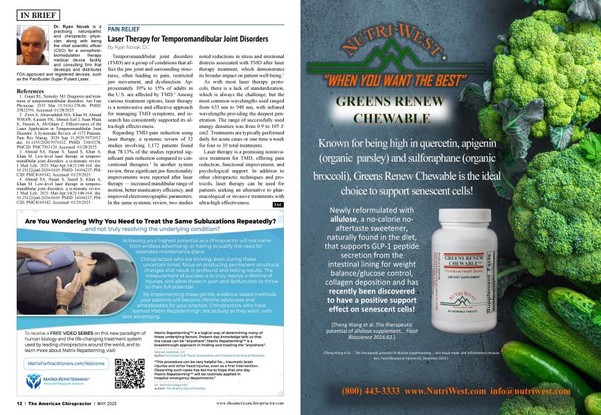Laser Therapy for Temporomandibular Joint Disorders