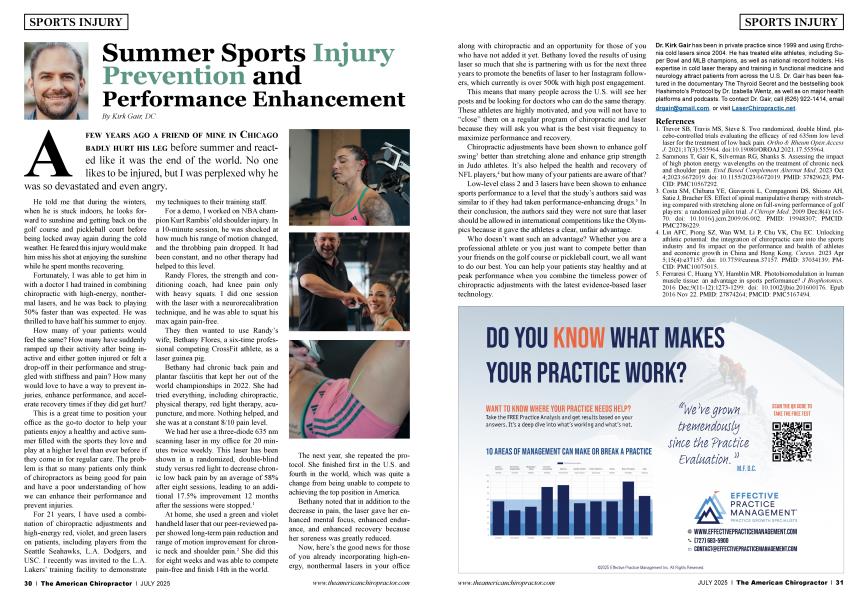 Summer Sports Injury Prevention and Performance Enhancement