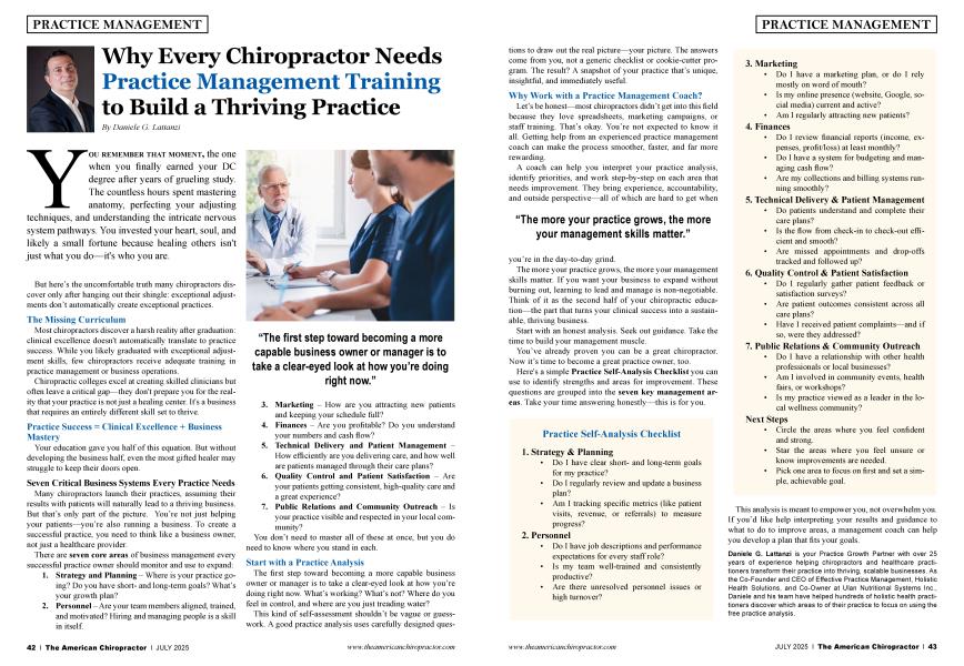 Why Every Chiropractor Needs Practice Management Training to Build a Thriving Practice
