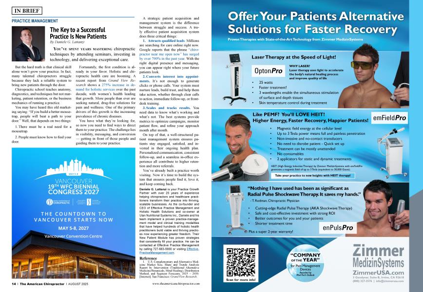The Key to a Successful Practice Is New Patients