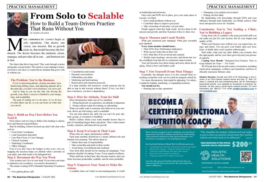 From Solo to Scalable