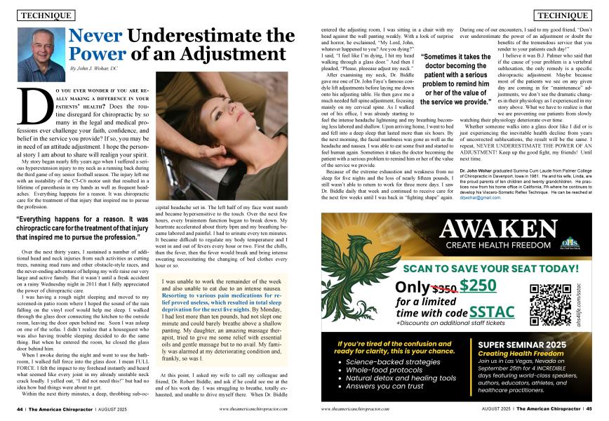 Never Underestimate the Power of an Adjustment