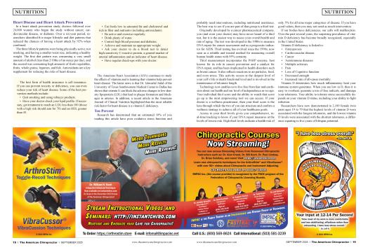 IMPAC Inc.: ArthroStim, Page: 18 - SEPTEMBER 2025 | The American Chiropractor