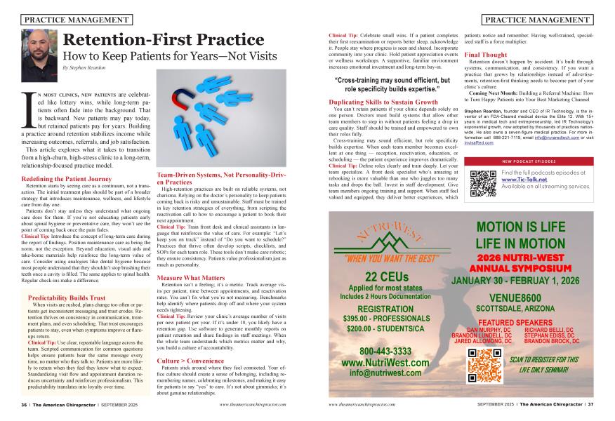 Retention-First Practice